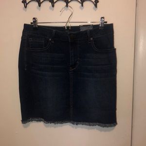 Frayed Denim Skirt